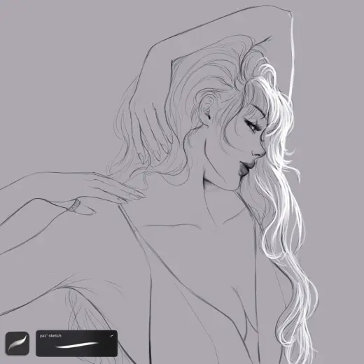 Yaz’ FREE Sketch Brush — Procreate brush