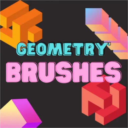 Geometry Texture Brush Pack for Procreate — Procreate brush