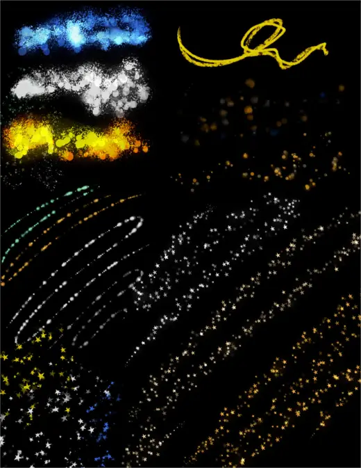 Glitter and Starry Brushes — Procreate brush