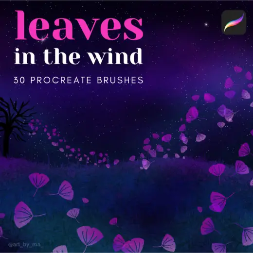 Leaves in the Wind Procreate Brushes — Procreate brush