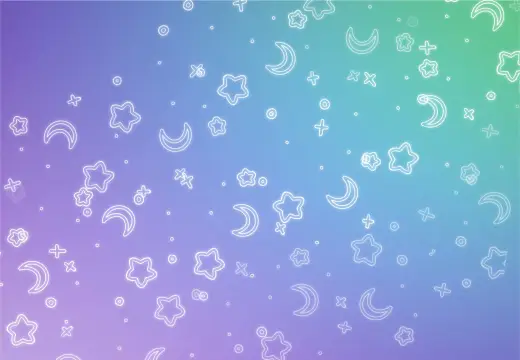 Bubble Stars and Moons Brush — Procreate brush