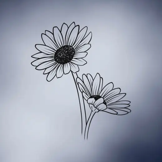 Daisy flower stamp for procreate — Procreate brush