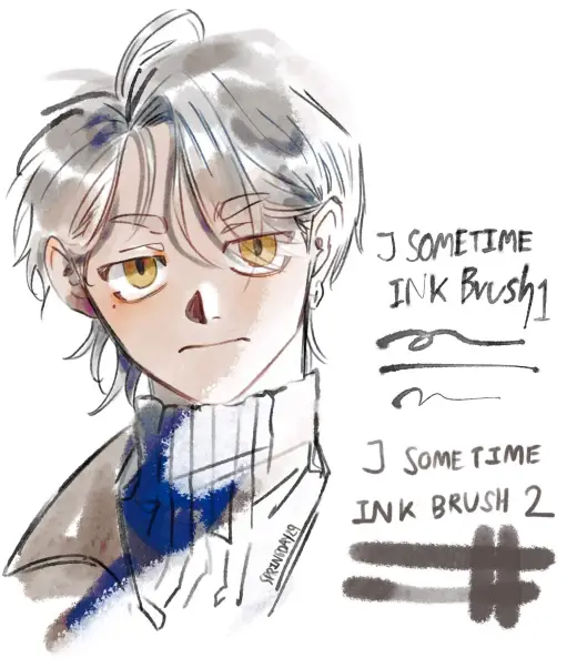 J Sometime Ink Brush set — Procreate brush