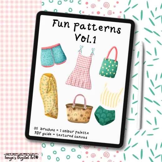 Tanya’s fun patterns Vol 1 — Procreate brush