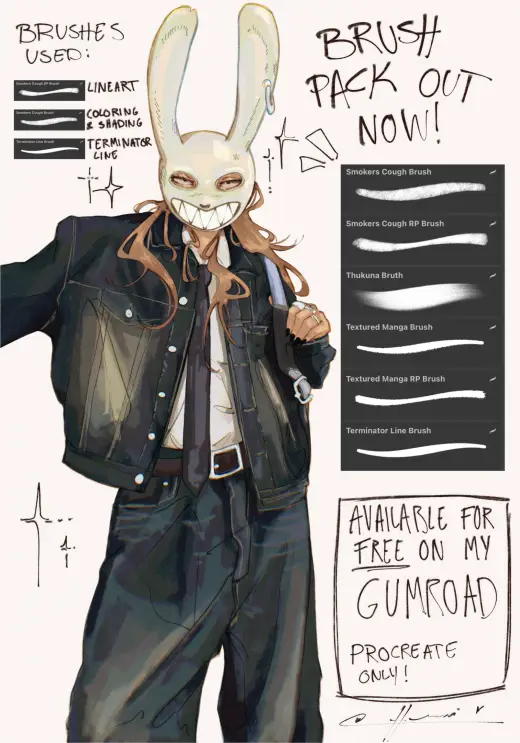 bunni brushpack — Procreate brush