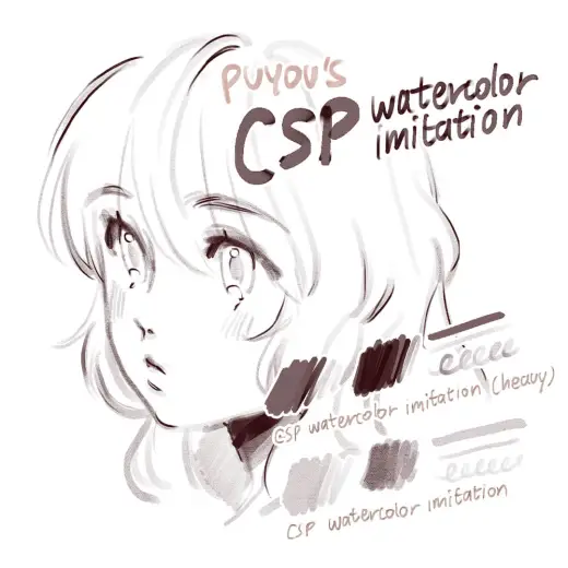 CSP Watercolor Imitation – Procreate Brush Set — Procreate brush