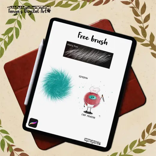 Hairy fun brush for Procreate — Procreate brush
