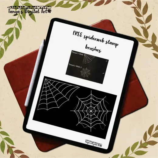 Spiderweb stamp brushes for Procreate — Procreate brush