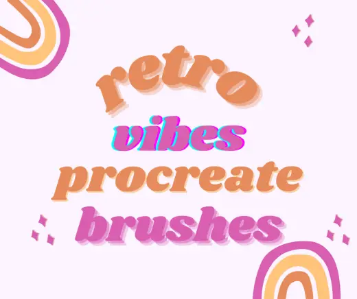Lettering & Calligraphy Retro Shadow Brushes — Procreate brush