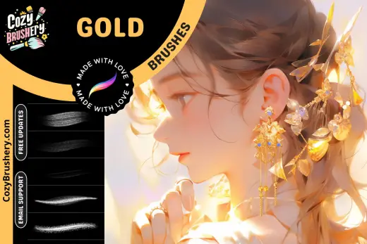 Ultimate Gold Brush Collection for Procreate — Procreate brush