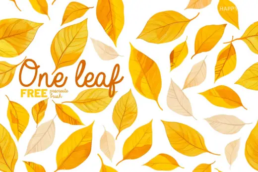 One leaf — Procreate brush