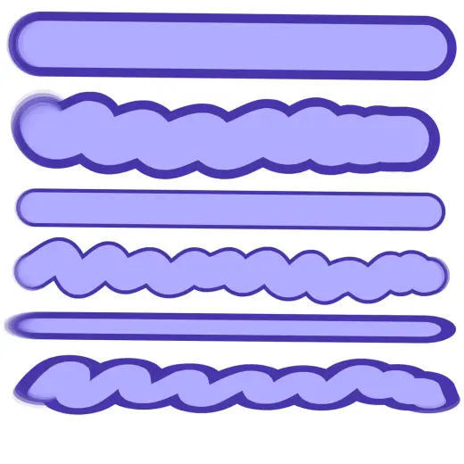 8 Outline Dual Colour Brushes for Procreate — Procreate brush