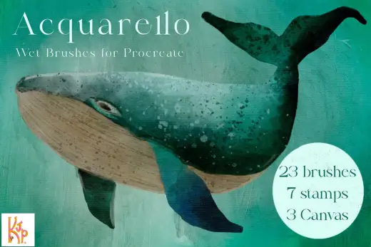 Acquarello Wet Brushes – Sample Pack for Procreate — Procreate brush