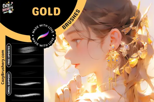 FREE Ultimate Gold Brush Collection for Procreate — Procreate brush