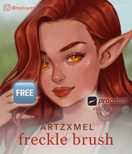 Procreate Freckle brush | Artzxmel — Procreate brush