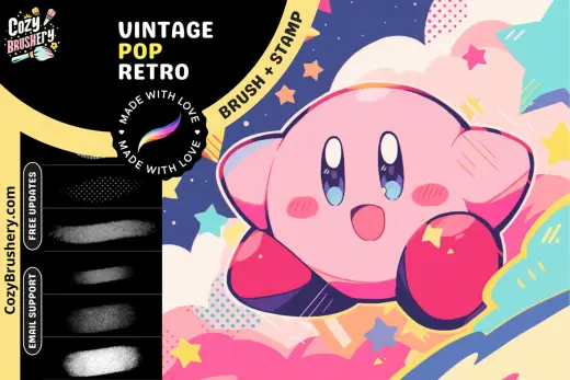 9 FREE Retro Brushes, Dynamic Retro and Pixel Procreate Brush Combo — Procreate brush