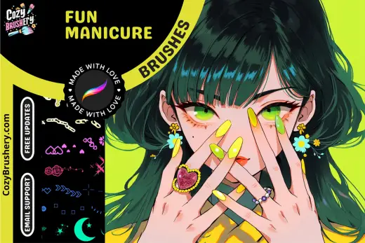 Fun Manicure Brushes FREE sampler pack — Procreate brush