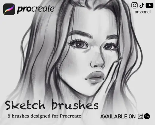 Procreate Sketch Brush-Set | Artzxmel — Procreate brush