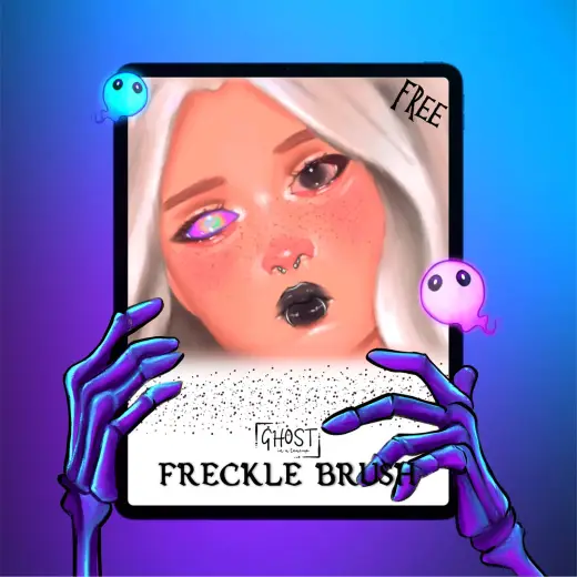 GH0STS FREE FRECKLE BRUSH — Procreate brush