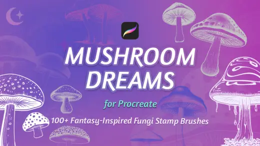 Mushroom Dreams for Procreate — Procreate brush