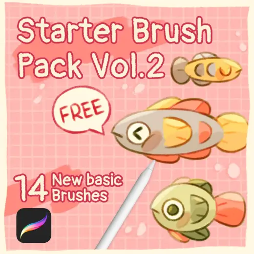 Starter Brush Pack Vol.2 FREE Procreate brushes — Procreate brush