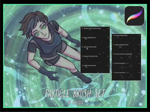 Particle Brushes for Procreate — Procreate brush