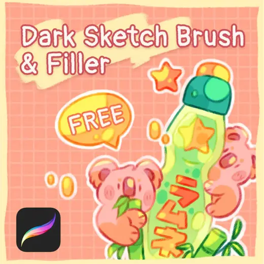 Dark Sketch Brush & Filler FREE Procreate brushes — Procreate brush