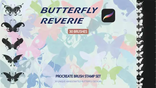 Butterfly Reverie – Procreate Stamp Brush Set — Procreate brush