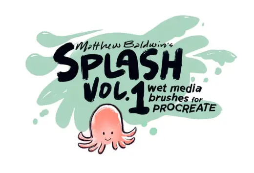 Matthew Baldwin’s Splash Vol.1: Wet Media Brushes for Procreate — Procreate brush
