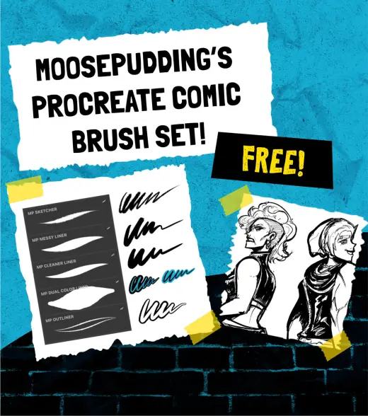 Moosepudding’s Comic Brush Set | For Procreate — Procreate brush