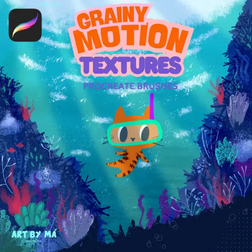 Grainy Motion Textures for Brushes for Procreate — Procreate brush