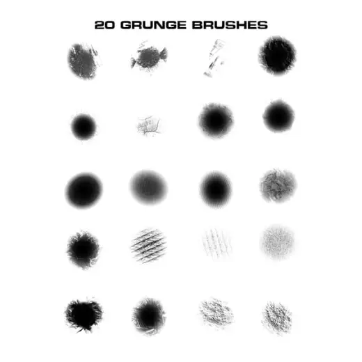 Unleash the Grunge: A 20 Photoshop Brush Set for Raw, Edgy Effects — Photoshop brush