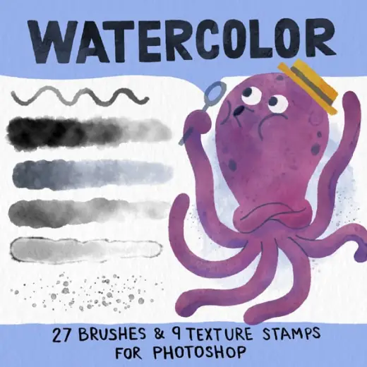David CP's Watercolor brush set for Photoshop — Photoshop brush