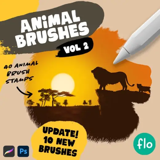 BIG Animal Brush Pack VOL2 for Procreate and Photoshop — Procreate & Photoshop brush