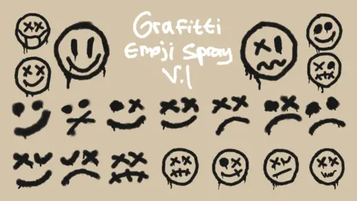 Graffiti Emoji Spray V.1 Brush — Photoshop brush