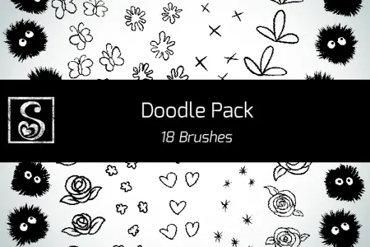 Shrineheart's Free Doodle Pack - 18 Brushes — Clip Studio Paint brush