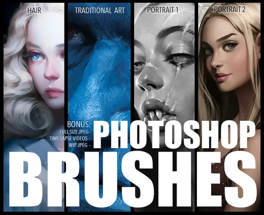 4 Photoshop and ProCreate brush packs — Procreate & Photoshop brush