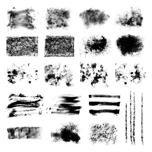 Handmade grunge brush strokes set — Photoshop brush