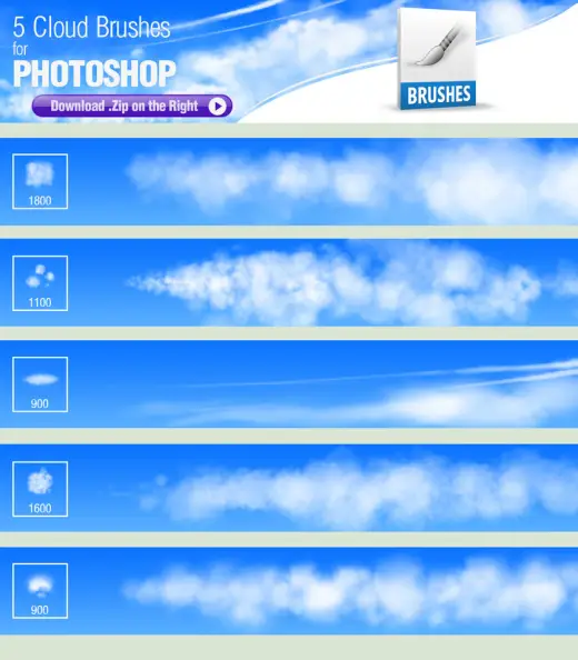Clouds Painting Brushes Pack — Procreate, Photoshop & Krita brush