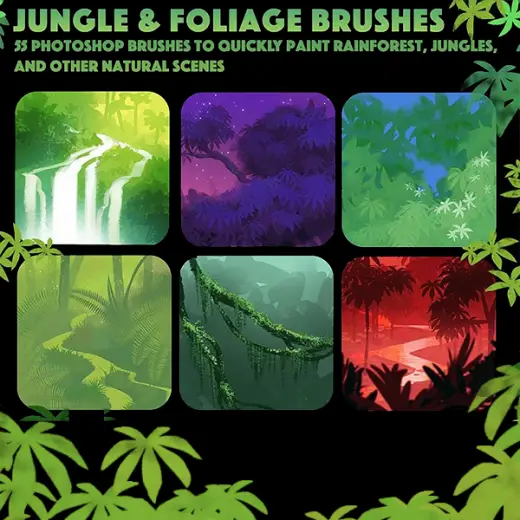 Jungle & Foliage brushes for Photoshop — Photoshop brush