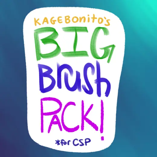kagebonito’s Big Brush Pack for CSP — Clip Studio Paint brush