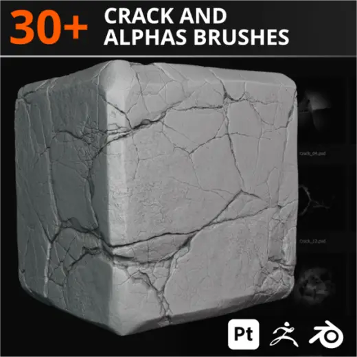 30+ Crack And Damage Alpha Brushes — Photoshop brush