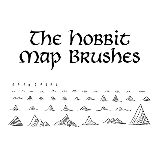 The Hobbit Map Brushes — Procreate, Photoshop & Krita brush