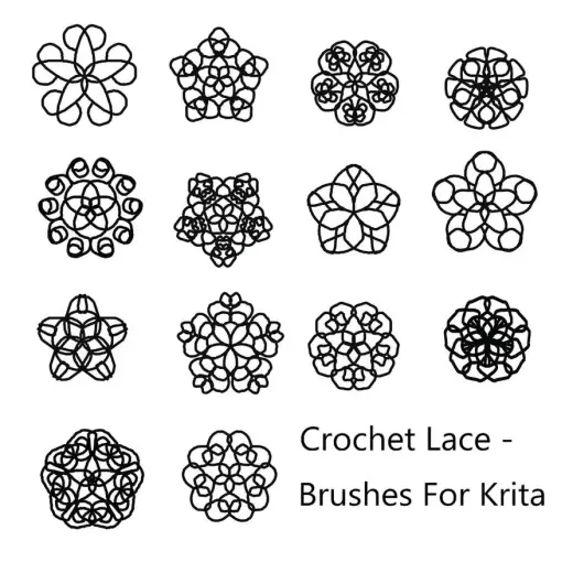 Crochet Lace - Brushes for Krita — Krita brush