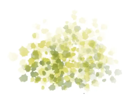 Leafy watercolor brush — Krita brush