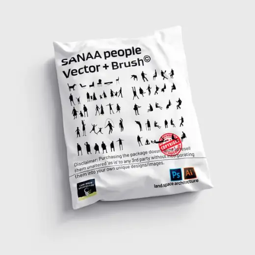 Sanaa human figure Photoshop brush and Illustrator vector file — Photoshop brush
