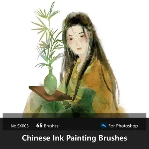 Chinese Ink Painting Brushes Photoshop Brushes — Photoshop brush