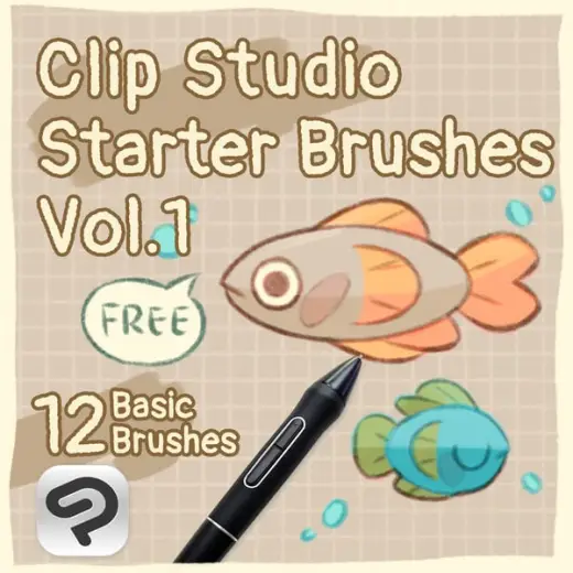 Clip Studio Starter Brushes Vol.1 ✿ FREE CSP brushes — Clip Studio Paint brush