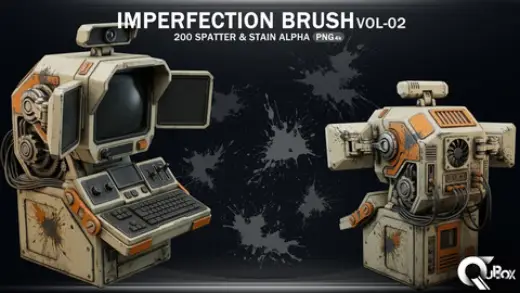 Imperfection Brush-VOL02 | 200 Spatter & Stain Alpha — Photoshop brush