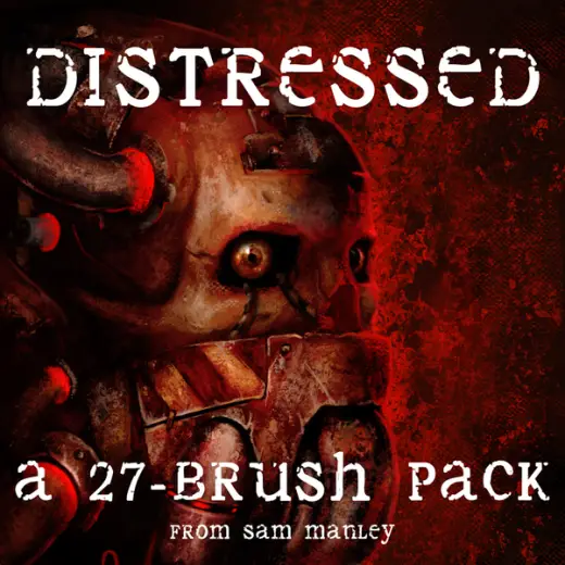 DISTRESSED - a 27-brush .abr pack — Photoshop brush